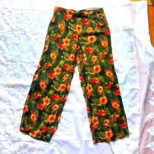 Beach cover up flowy pants xs